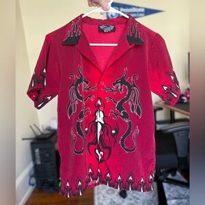 Silver Point Y2K men’s short sleeve shirt / large / red